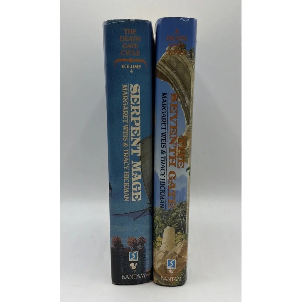 Vintage Lot of 2 Margaret Weis & Tracy Hickman DEATH GATE Series Novels HB 1st E